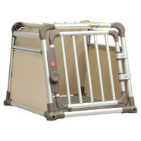 Produktbild von 4pets Transportbox ComfortLine One für kleine Hunde aus Aluminium in Beige