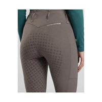Produktbild von 4Riders Damen Reitleggings Full Grip in Rot mit Silikon-Vollbesatz für den Reitsport