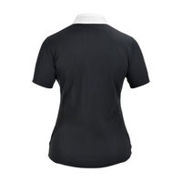Produktbild von 4Riders Damen Turniershirt München Kurzarm Schwarz Baumwolle Größe 44