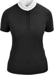 4Riders Damen Turniershirt München Reitshirt aus Baumwolle Schwarz Größe 42 – Bild 1 von 6