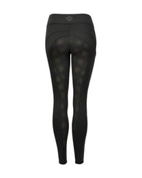 4Riders Damen Winter Reitleggings Calgary Thermo Full Grip Schwarz – Bild 1 von 3