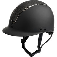Produktbild von 4Riders Reithelm Monaco für Damen Schwarz-Silber 51-55 cm