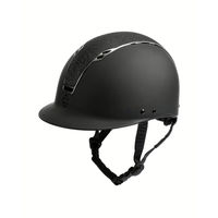Produktbild von 4RIDERS Reithelm Monaco für Damen Schwarz Silber Grösse 55-57 cm