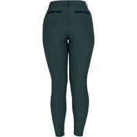 Produktbild von 4Riders Reithose Carolina Full Grip für Damen in Weiß oder Grün mit wasserabweisender Nylon-Beschichtung Größe 44