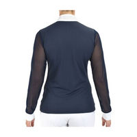 Produktbild von 4Riders Turnier-Langarmshirt München Reitshirt für Damen aus Baumwolle Blau Größe 42