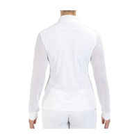 Produktbild von 4Riders Turnier-Langarmshirt München Reitshirt für Damen in Weiß aus Baumwolle Größe 36