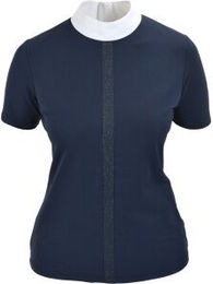 4Riders Turniershirt Dakota Damen Reitshirt aus Baumwolle Blau Größe 34 – Bild 1 von 7