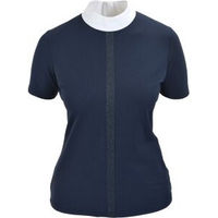 Produktbild von 4Riders Turniershirt Dakota Damen Reitshirt aus Baumwolle Blau Größe 34
