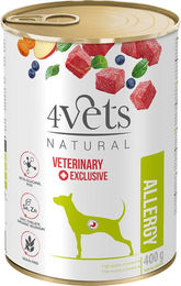 Produktbild von 4Vets Natural Allergy Lamm Hypoallergenes Diätfutter Getreidefrei Monoprotein 12 x 400 g - 12 x 400 g