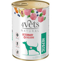 Produktbild von 4Vets Natural Hund Hepatic Diät Nassfutter mit Leber für Adult 6 x 400 g - 6 x 400 g
