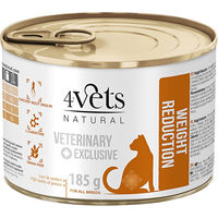Produktbild von 4Vets Natural Katze Weight Reduction Nassfutter Truthahn und Kaninchen Getreidefrei 12 x 185 g - 12 x 185 g