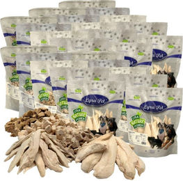 Produktbild von 5 kg (25 x 200 g) Lyra Pet® Hundesnack Mix gefriergetrocknet