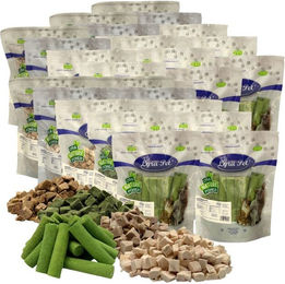 Produktbild von 5 kg (25 x 200 g) Lyra Pet® Katzensnack Mix gefriergetrocknet