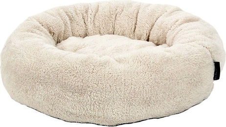 51 Degrees North Katzenbett Schaf Donut Korb aus Plüsch in Beige Braun Grau – Bild 1 von 3