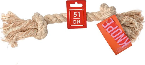 51 Degrees North Knope Knotty Double Knotty Hundespielzeug aus Seil Beige – Bild 1 von 1