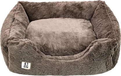 51 Degrees North Supersoft Hundebett aus Plüsch in Braun XL – Bild 1 von 2