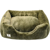 Produktbild von 51 Degrees North Supersoft Hundebett aus Plüsch in Dunkelgrün Größe M