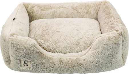 51 Degrees North Supersoft Hundebett aus Plüsch in Grau Beige Größe M – Bild 1 von 1