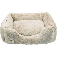 Produktbild von 51 Degrees North Supersoft Hundebett aus Plüsch in Hellgrau XL