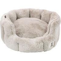 Produktbild von 51 Degrees North Supersoft Hundebett rund aus Plüsch Hellgrau Größe M