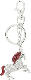 Produktbild von 5er-Set Equi-Kids Fun Schlüsselanhänger aus Glas in Rot und Silber
