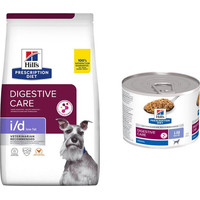 Produktbild von 6 kg / 6,5 kg Hill's Prescription Diet i/d Digestive Care + 6 x 200 g i/d Nassfutter gratis! - 6 kg Low Fat mit Huhn + 6 x 200 g Low Fat Original