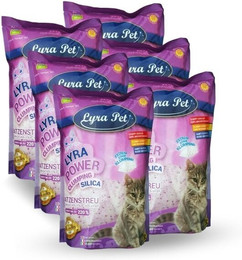 Produktbild von 6 x 5 Liter Lyra Pet® Lyra Power Silica Silikat klumpend Katzenstreu B-Ware