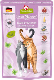 Produktbild von 6x85g GranataPet Katze - Delicatessen Pouch Lamm & Truthahn