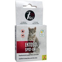 Produktbild von 7Pets Ektosol EC Spot-On Zeckenschutz und Flohmittel für Katzen Adult 3x 1,2 ml - 3 x 1,2 ml