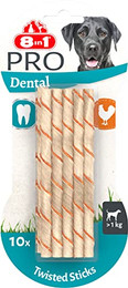 Produktbild von 8in1 Delights Pro Dental Twisted Sticks Hundesnack