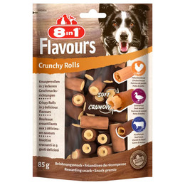 Produktbild von 8in1 Flavours Crunchy Rolls Hundesnacks - 6 x 85 g