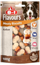 Produktbild von 8in1 Flavours Meaty Biscuits Hundekekse - 100 g