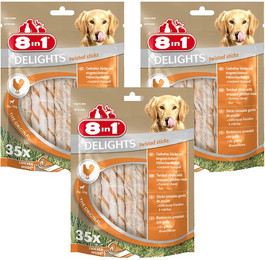 Produktbild von 8in1 Hundesnack Delights Chicken Twisted Sticks 105 Stück