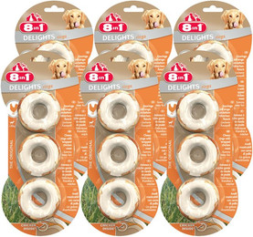 Produktbild von 8in1 Hundesnacks Delights Kauringe 6x3 Stück