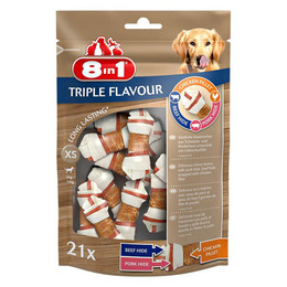 Produktbild von 8in1 Triple Flavour Knochen XS - 3 x 21 Stk.