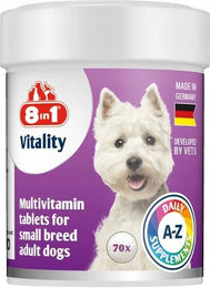 Produktbild von 8IN1 Vitality Multivitamin für kleine Hunderassen 70 Tbl.