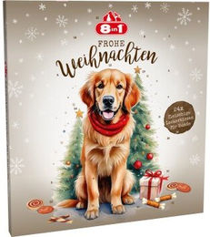 Produktbild von 8in1 Adventskalender für Hunde mit Huhn und Kabeljau 140 g ohne Zucker und Zusatzstoffe