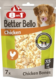 8in1 Better Bello Chicken Bones Mini Kauknochen für Hunde mit Huhn und Rind Sensitive 84g - 7 x 84 g – Bild 1 von 5