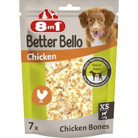 Produktbild von 8in1 Better Bello Chicken Bones Mini Kauknochen für Hunde mit Huhn und Rind Sensitive 84g - 7 x 84 g