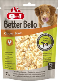 Produktbild von 8in1 Better Bello Kauknochen Hühnerknochen Mini XS 7 Stück ohne Farb- und Aromastoffe