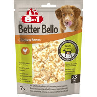 Produktbild von 8in1 Better Bello Kauknochen Hühnerknochen Mini XS 7 Stück ohne Farb- und Aromastoffe