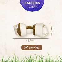 Produktbild von 8in1 Delights Beef Kauknochen für kleine Hunde mit Rindfleisch und Rinderhaut monoproteinisch und glutenfrei