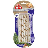 Produktbild von 8in1 Delights Beef Twisted Sticks Kausnack für kleine Hunde mit Rind ohne Farb- und Aromastoffe 10 Stück