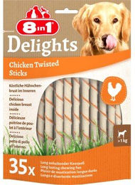 8in1 Delights Chicken Twisted Sticks Hundesnack Mini mit Huhn und Rind getreidefrei und glutenfrei 220g – Bild 1 von 6