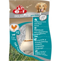 Produktbild von 8in1 Delights Dental Kauknochen XS Zahnpflege-Snack für kleine Hunde mit Rind und Huhn ohne Zucker und Konservierungsstoffe