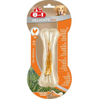 Produktbild von 8in1 Delights Dental Strong Kauknochen Huhn und Rind für erwachsene Hunde Größe M glutenfrei