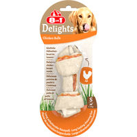 Produktbild von 8in1 Delights Kauknochen Chicken Hähnchen und Rind in Rinderhaut für kleine Hunde S 1 Stück - 60 g