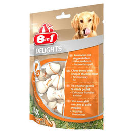 8in1 Delights Kauknochen Chicken XS Hähnchen und Rind für Mini Hunde 14 Stück - 14 x 168 g – Bild 1 von 7