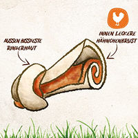Produktbild von 8in1 Delights Kauknochen Hähnchen und Rind für große Hunde L - 3 x 85 g
