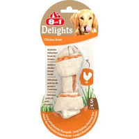 Produktbild von 8in1 Delights Kauknochen Hähnchenfleisch ohne Farb- und Aromastoffe 210g - 6 x 1 Stk.